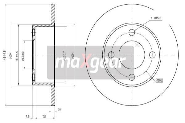Jarrulevy MAXGEAR 19-0685