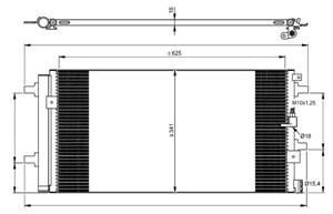 Kondensaattori, ilmastointilaite, AUDI A4 Avant, A5, A5 Cabriolet, 60663618, 8K0260401S, 8K0260403AG, 8K0260403S