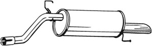 Takaäänenvaimentaja, OPEL CORSA D, CORSA D Skåp/halvkombi, VAUXHALL CORSA Mk III, CORSAVAN Mk III, 13235444, 5852687