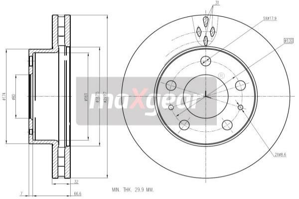 Jarrulevy MAXGEAR 19-2007MAX