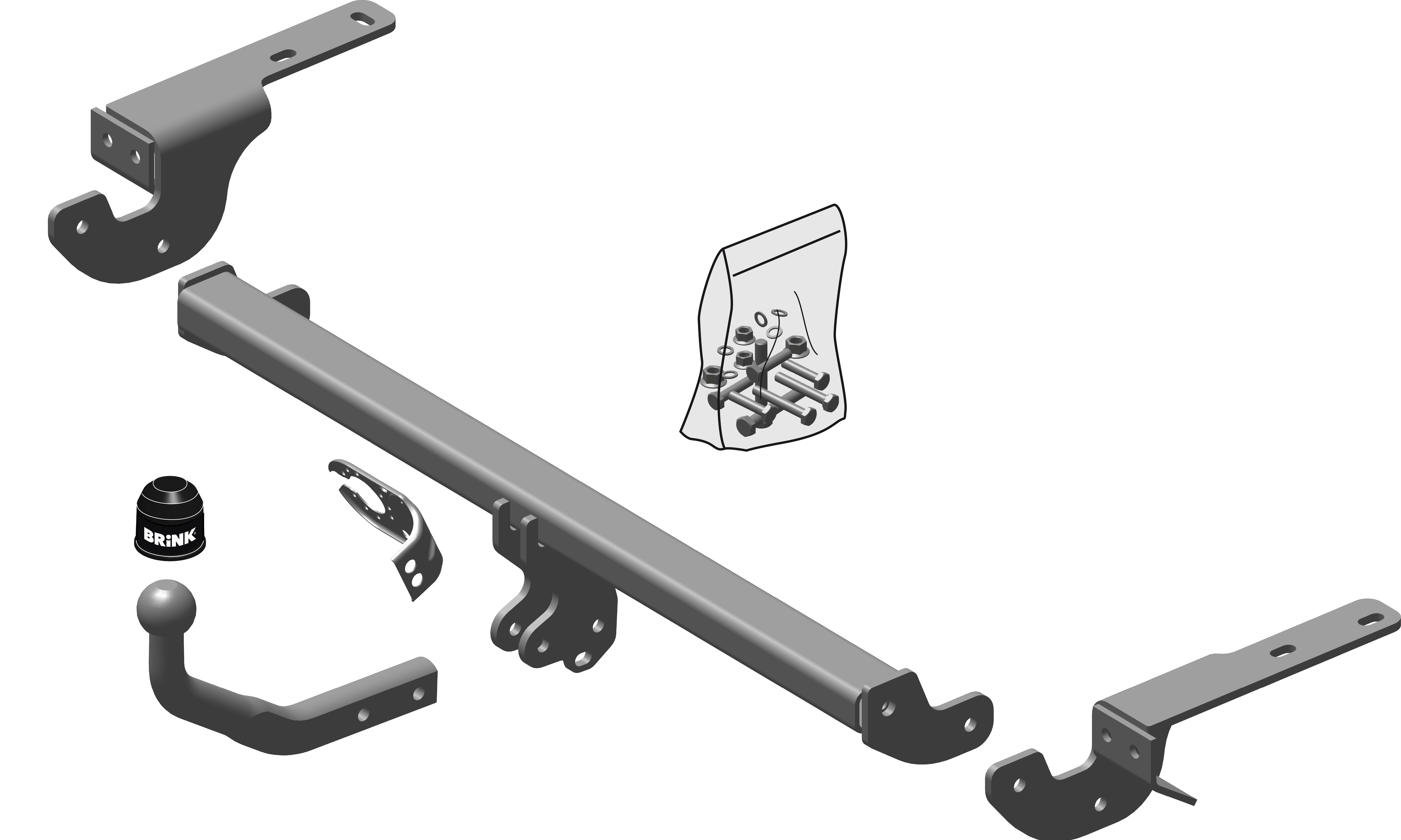 Vetokoukku BRINK 417800 Peugeot 307 '00-07, 308 '07-11, Citroen C4, Coupe '04-11