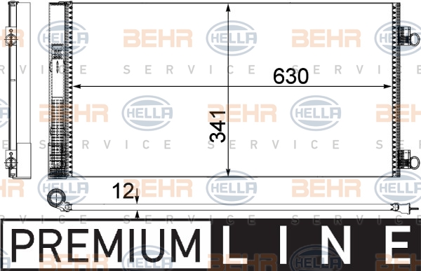 Lauhdutin, ilmastointilaite HELLA 8FC 351 319-641