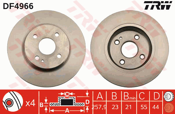 Jarrulevy TRW DF4966