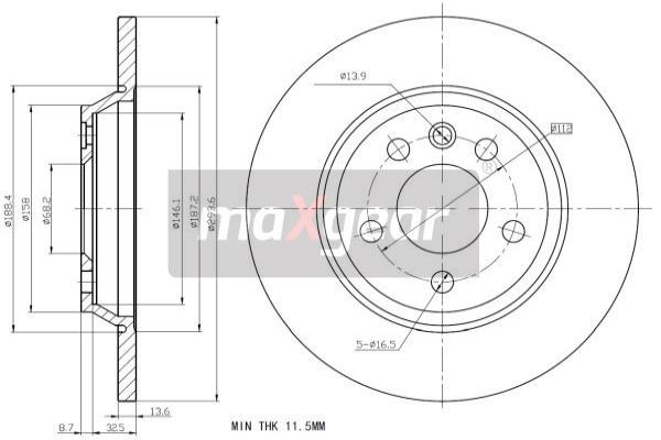 Jarrulevy MAXGEAR 19-1218