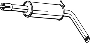 Keskiäänenvaimentaja, SEAT IBIZA IV, IBIZA SC IV, IBIZA ST IV, SKODA FABIA III, FABIA Kombi III, VW POLO V, POLO Van, 6C0253209K, 6C0253