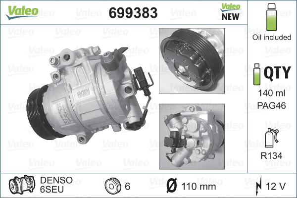 Kompressori, ilmastointilaite VALEO 699383