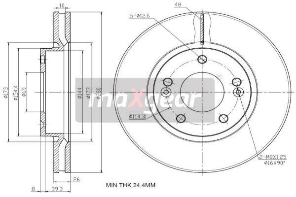 Jarrulevy MAXGEAR 19-3354
