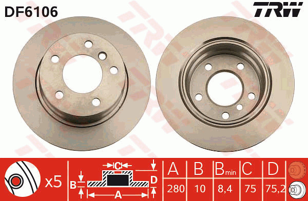 Jarrulevy TRW DF6106