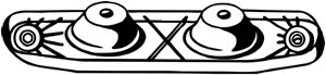 Kumisuikale, pakoputkisto, AUDI,SEAT,SKODA,VW, 1K0253144BD