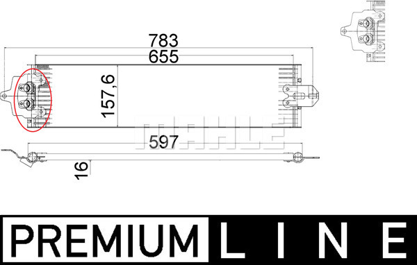 Öljynjäähdytin, autom. vaihteisto MAHLE ORIGINAL CLC 49 000P