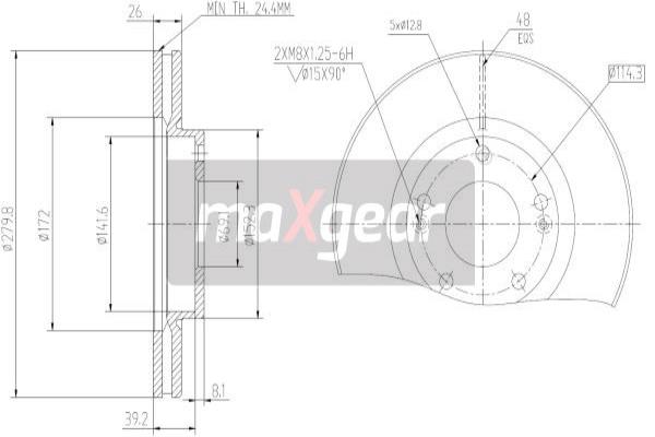Jarrulevy MAXGEAR 19-0939