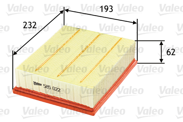 Ilmansuodatin VALEO 585022