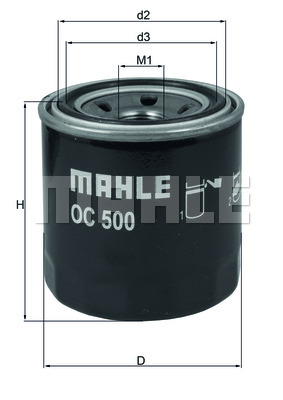 Öljynsuodatin MAHLE ORIGINAL OC 500