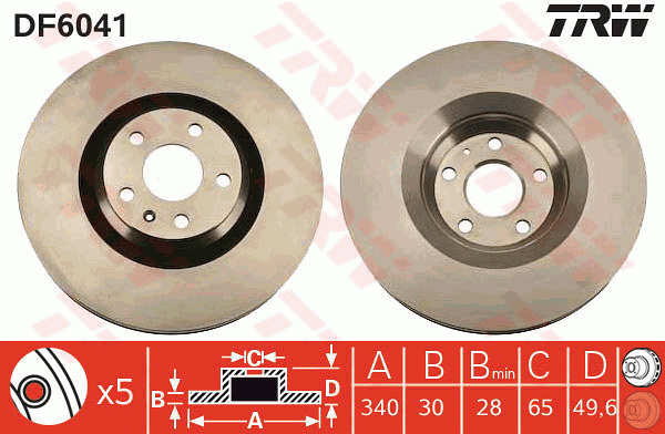 Jarrulevy TRW DF6041S