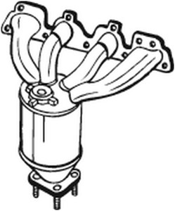 Katalysaattori, Edessä, OPEL,VAUXHALL, 13105075, 13106576, 24412000, 55555949, 5849007, 5849042, 5850092, 849177, 850294, 850300, 922975