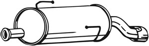 Takaäänenvaimentaja, PEUGEOT 206 CC, 206 Halvkombi, 206 Sedan, 173021