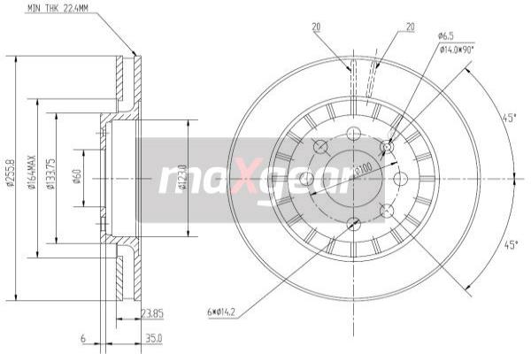 Jarrulevy MAXGEAR 19-0743
