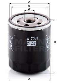 Öljynsuodatin MANN-FILTER W 7061