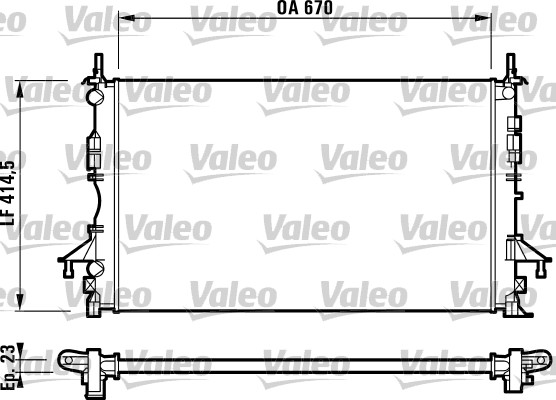 Jäähdytin,moottorin jäähdytys VALEO 732827