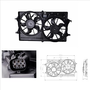 Tuuletin, moottorin jäähdytys, FORD FOCUS, FOCUS II, FOCUS C-MAX, FOCUS Sedan, FOCUS Sedan II, FOCUS Turnier, FOCUS Turnier II, 1061261,