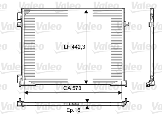 Lauhdutin, ilmastointilaite VALEO 814172