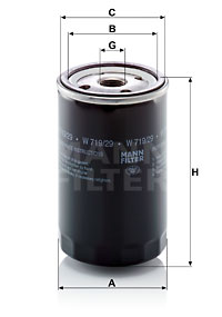 Öljynsuodatin MANN-FILTER W 719/29