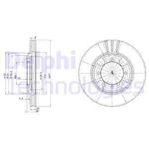 Jarrulevy DELPHI BG2628