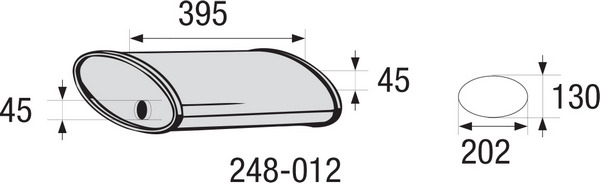 Keskiäänenvaimennin, yleismalli BOSAL 248-012