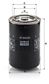 Öljynsuodatin MANN-FILTER W 940/63