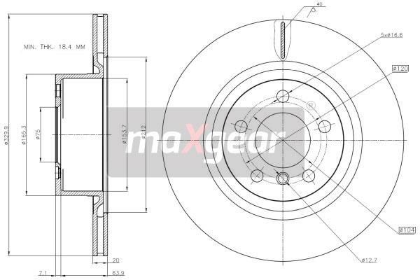 Jarrulevy MAXGEAR 19-3208