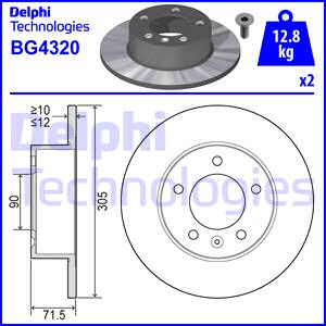 Jarrulevy DELPHI BG4320