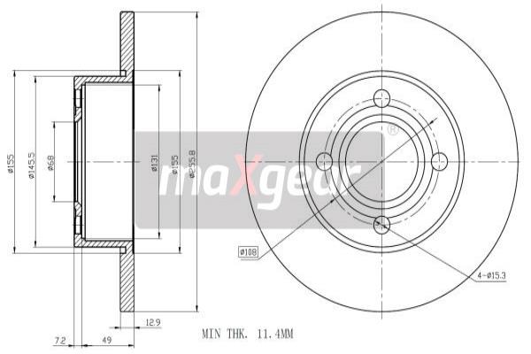 Jarrulevy MAXGEAR 19-0985