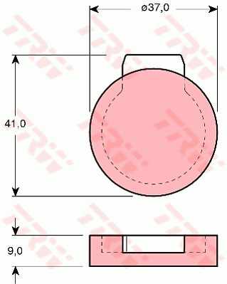 Jarrupalasarja, pysäköintijarru TRW GDB272