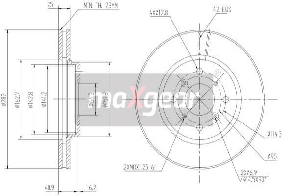 Jarrulevy MAXGEAR 19-0924