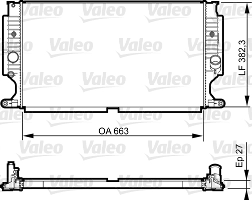 Jäähdytin,moottorin jäähdytys VALEO 735188
