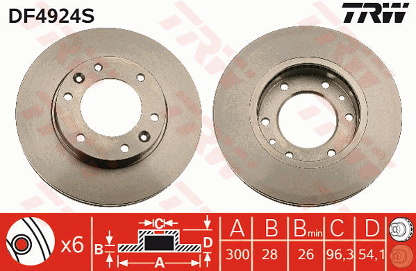 Jarrulevy TRW DF4924S