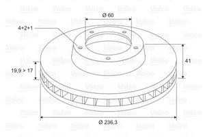 Jarrulevy, Etuakseli, DAEWOO,OPEL,VAUXHALL, 569014, 569031, 569054, 90008006, 90121445, 90511111, 93182291