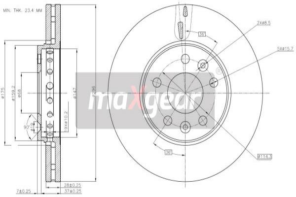 Jarrulevy MAXGEAR 19-3241