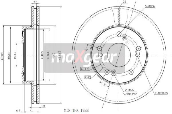 Jarrulevy MAXGEAR 19-2218