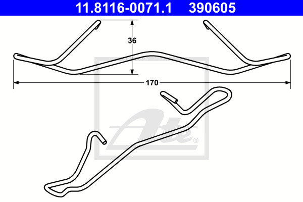 Jarrusatulan jousi ATE 11.8116-0071.1