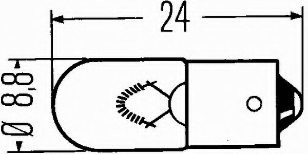 Polttimo, sisävalo HELLA 8GP 002 068-241