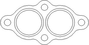 Tiiviste, pakoputki, Edessä, Yläpuolella, BMW, 1176 1 711 968, 1811 1 712 632, 1830 1 728 208