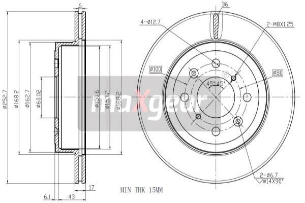 Jarrulevy MAXGEAR 19-1045