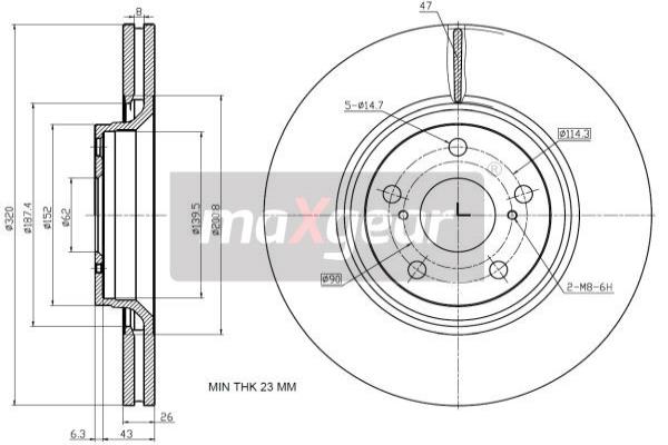 Jarrulevy MAXGEAR 19-2433