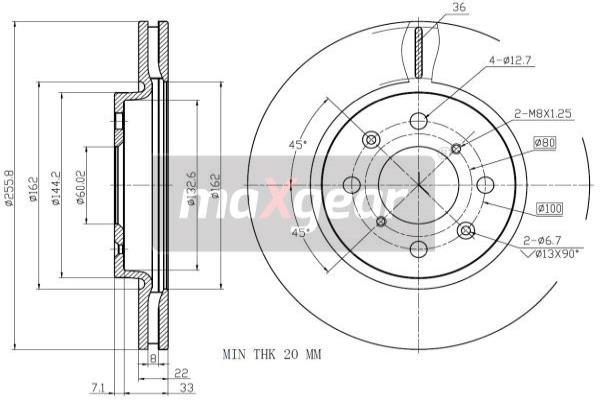 Jarrulevy MAXGEAR 19-3200