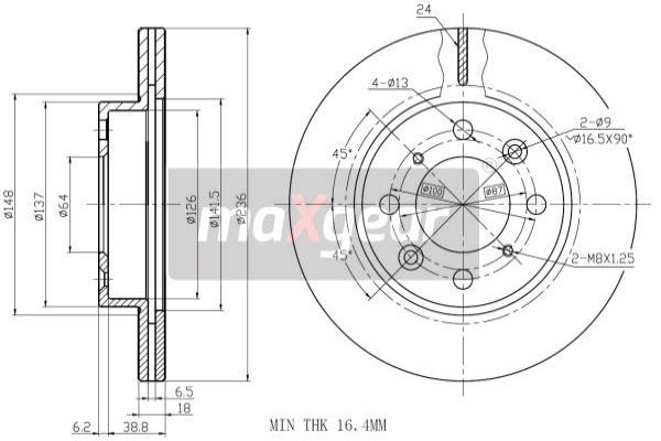 Jarrulevy MAXGEAR 19-0732