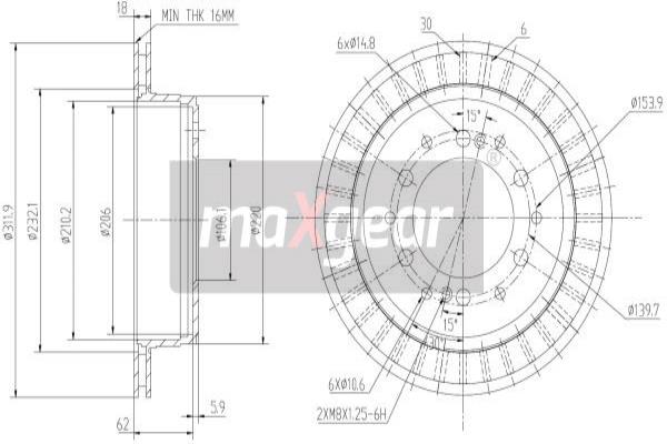 Jarrulevy MAXGEAR 19-2464