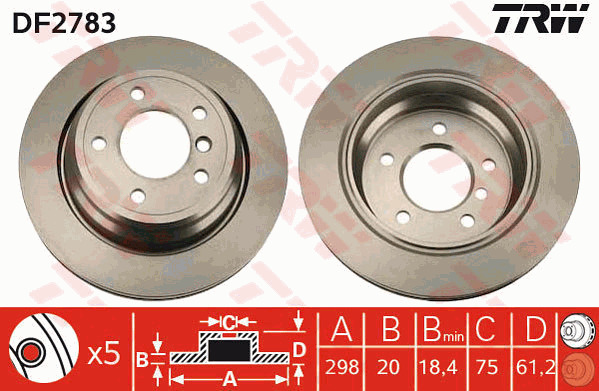 Jarrulevy TRW DF2783