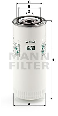 Öljynsuodatin MANN-FILTER W 962/8