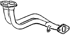 Pakoputki, Edessä, OPEL ASTRA F, ASTRA F Cabriolet, ASTRA F Halvkombi, ASTRA F Kombi, VAUXHALL ASTRA Mk III, 858015, 858030